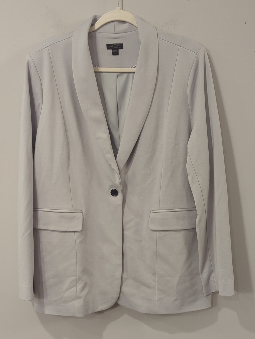 J Jill Blazer Ponte Knit Gray size Large Petite